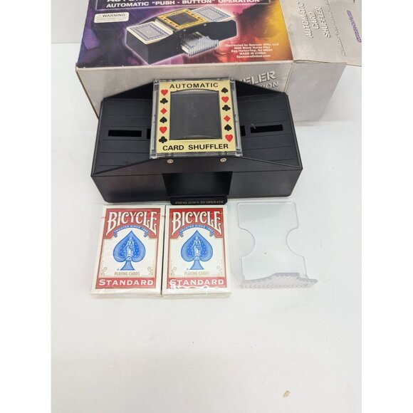 Automatic Card Shuffler Automatic Push Button Operation with Cards No Batteries - Picture 4 of 6